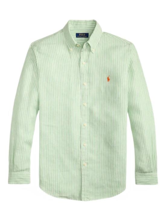 POLO RALPH LAUREN Men Long Tops 710 B15 594 007 ESSEX GREEN WHITE