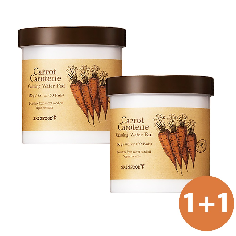 1+1スキンフードにんじんパッドキャロットカロチンカミングウォータートナーパッド120枚ピット非乾燥化粧品
