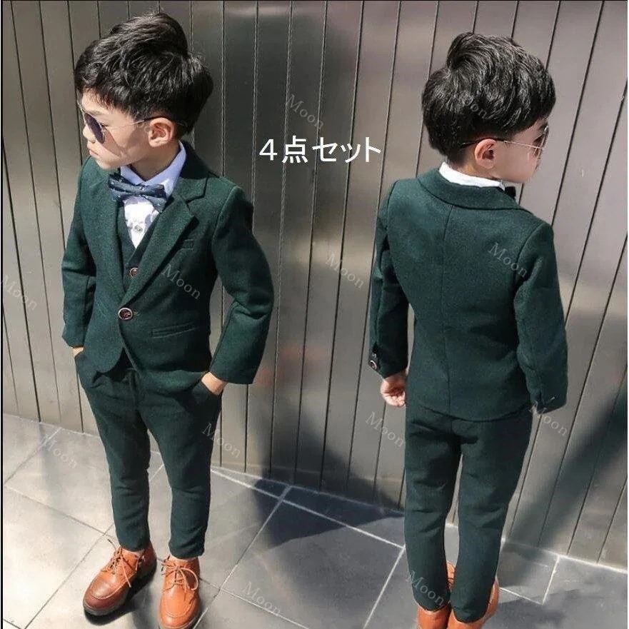 男の子スーツ4点セット子供服スーツフォーマル入学式上下セットジュニア男児卒園式入園式結婚式発表会卒業