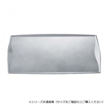 福井クラフト　耐熱尺4渕付ウェーブトレー　タタキ銀SL/裏黒塗 17418680