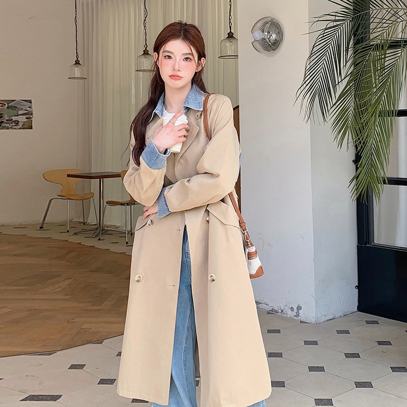トレンチコート レディース スプリングコート ロングコート 春コート レディース コート 春服 ガウンコート OL スタイル コート アウター 大きいサイズ ロング丈 アウター 着痩せ 通勤 通学 ベトレンチコート