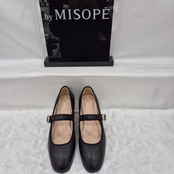 By 女性 メリージェーン フラットシューズ 112HT415ST005 BLACK 1 JJ