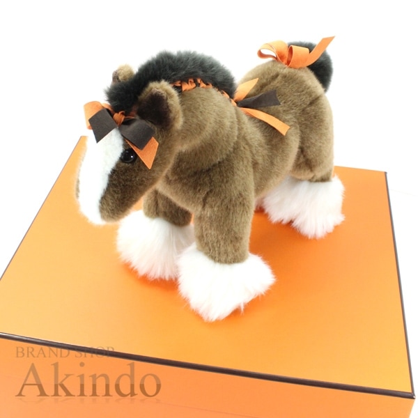【新品】エルメス エルミー PPM 馬 ぬいぐるみ 子供 HERMES インテリア プレゼント ギフト ブランド 置物 おしゃれ コレクション かわいい ブラウン