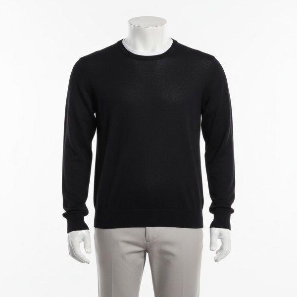 GFORE MERINO WOOL-BLEND CREWNECK SWEATER GMS000002-ONYX 男性メリノウール混紡クルーネックセーター