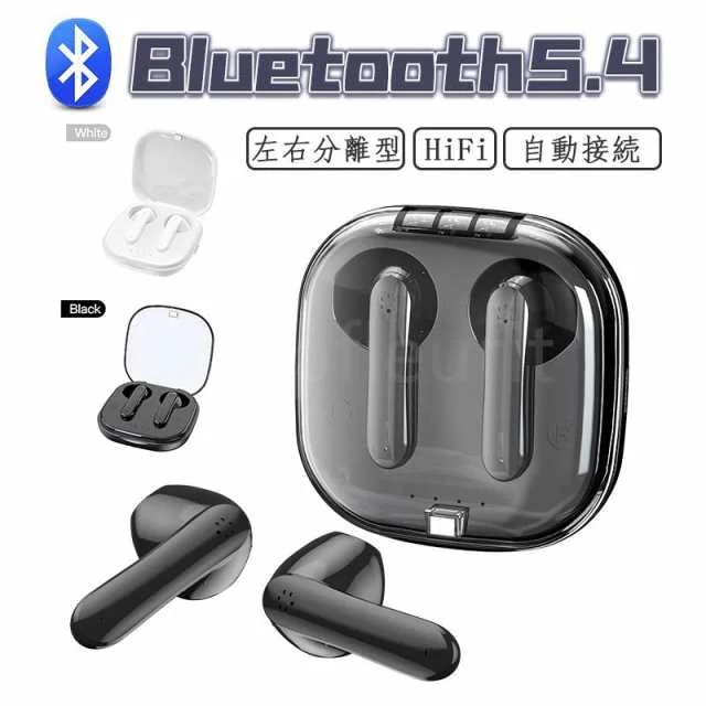 ワイヤレスイヤホン イヤホン Bluetooth5.4 高音質 Hi-Fi 3.9g超軽量 左右分離 ノイズキャンセリング 4マイク 完全透明 プレゼント178