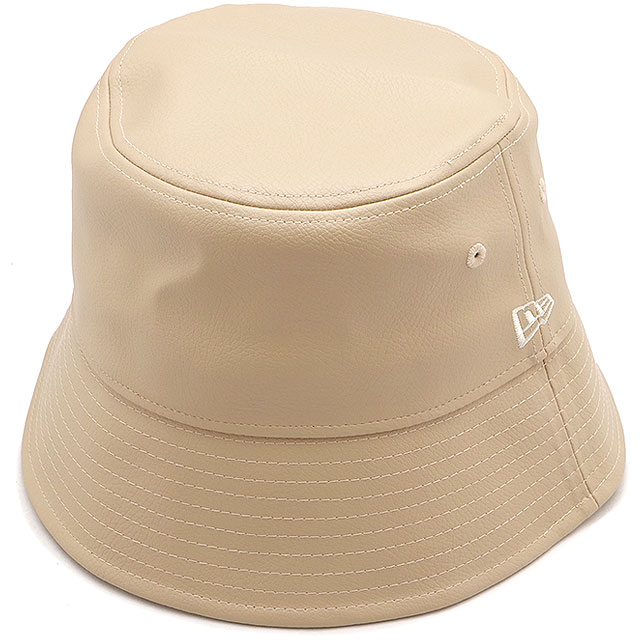 バケットハット シンセティックレザー [14307390] Bucket-01 Sailor Brim メンズ・レディース 帽子 セーラーハット ベージュ