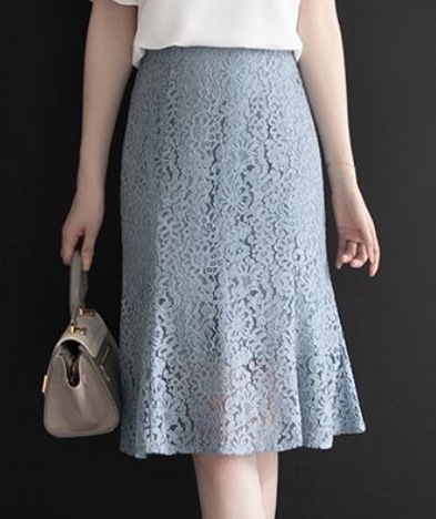 デート レース モテアイテム タイトスカート 膝丈 シフォン 可愛い きれいめ 上品 おしゃれ かっこいい 可愛い ラブリー キュート ガーリー クール モード系 セクシー エレガント 存在感