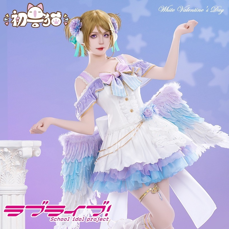 初獣猫ラブライブアニメ小泉花阳コス衣装ホワイトデーエンジェルアイドル企画