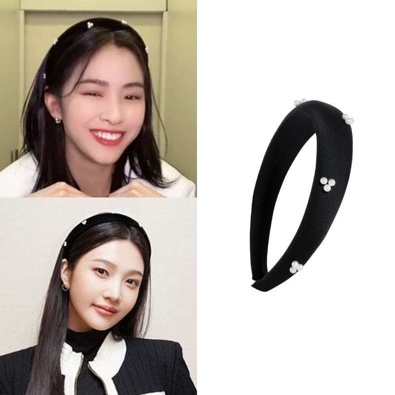 [ITZY GIRL HAIRBAND ジョイOH MY GIRL ビニナムボラ着用] [韓国の人気芸能人着用] COZY PEARL HAIRBAND