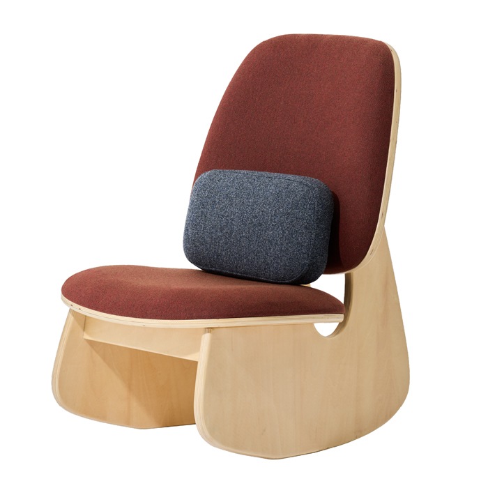 ゆらゆら腰サポート座椅子 テラコッタ D-0070-4241-00