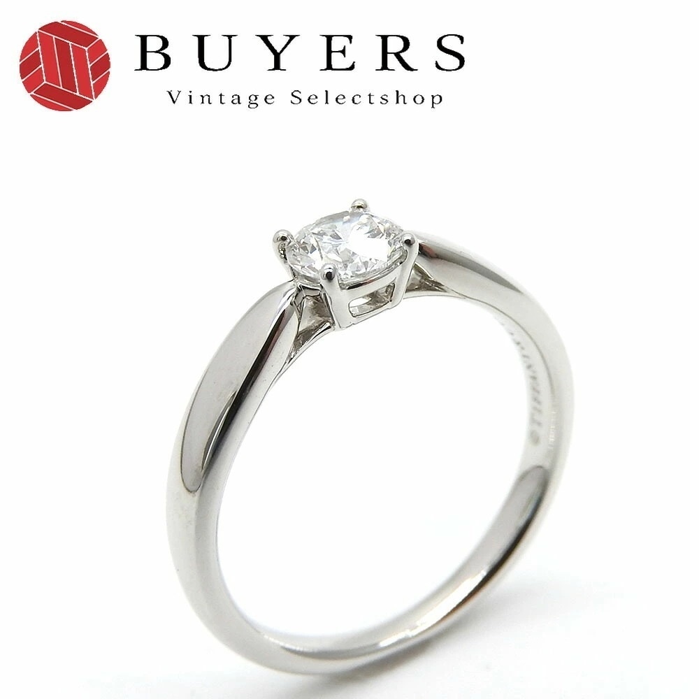 中古 ティファニー エンゲージメント リング ハーモニー 婚約指輪 プロポーズ 日本サイズ約6.5号 約3.3g PT950 プラチナ ダイヤモンド 0.33ct ジュエリー アクセサリー レディ