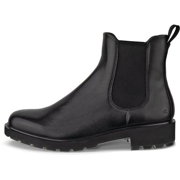 女性チェルシーブーツ ブラックレザー メトロコンフォートシューズ 2025FW