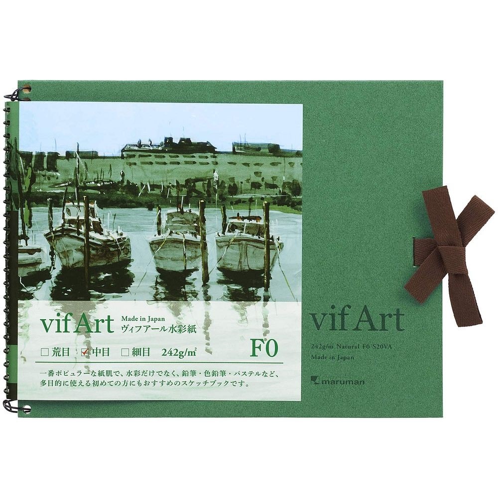 （まとめ買い）スケッチブック ヴィフアール水彩紙 F0 中目 15枚 S20VA [x5]