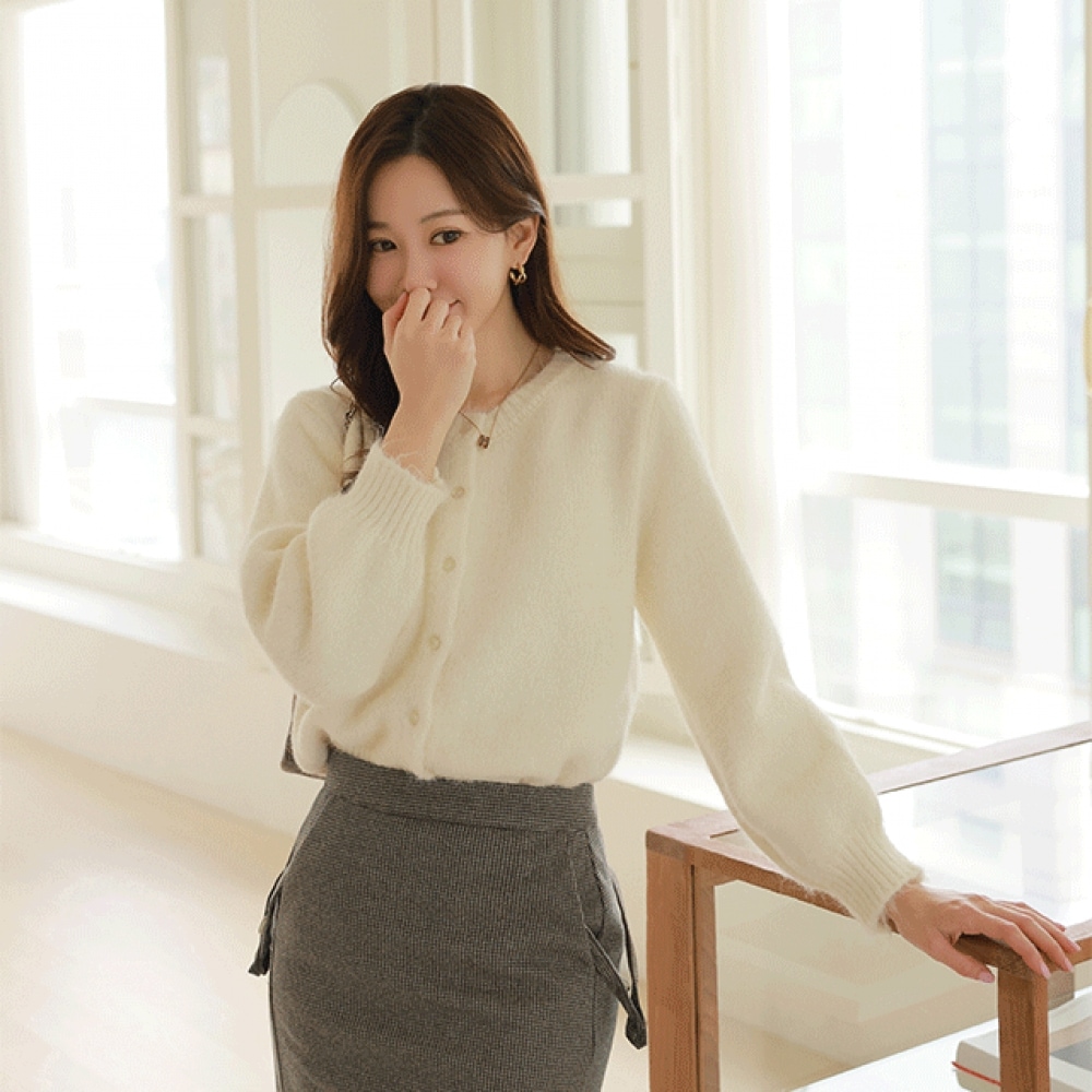 クリック＆ファニーマルティデンパフウールカーディガン