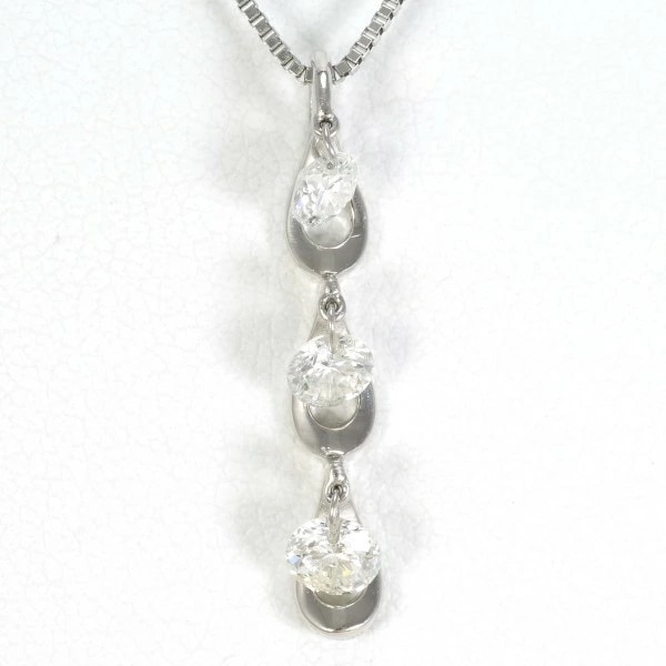 PT900 プラチナ PT850 ネックレス ダイヤ 0.50 鑑別書 ジュエリー 中古