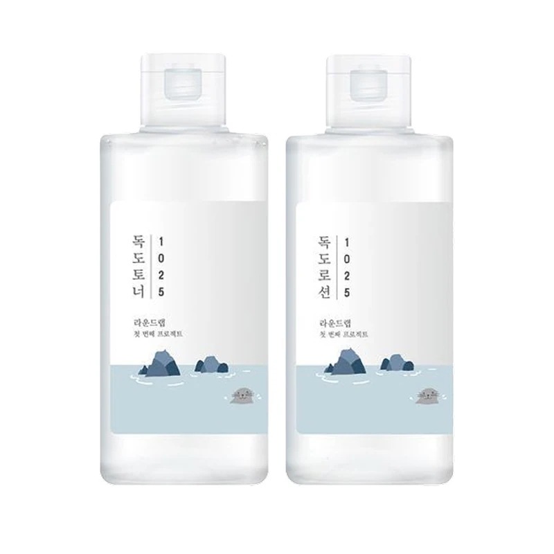 1025 独島 トナー 200ml + ローション 200ml, 1セット / 韓国人気 敏感肌 保湿 化粧水 乳液 スキンケアセット
