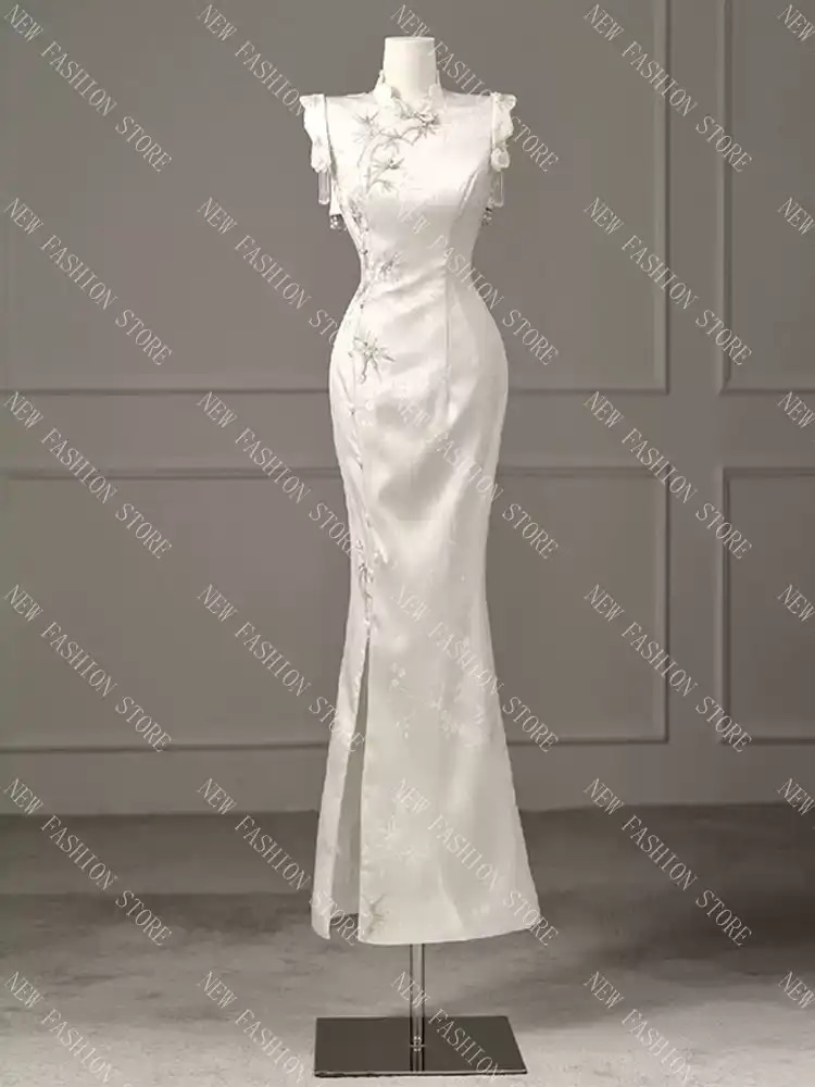 新中式チャイナドレス敬酒服新型高級感ドレス-30