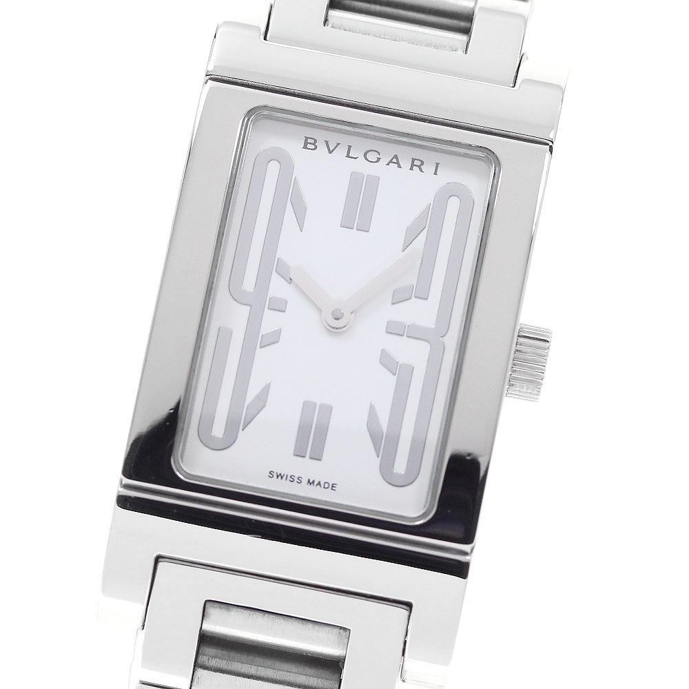 ブルガリ BVLGARI RT39S レッタンゴロ クォーツ レディース 保証書付き_959370【中古】