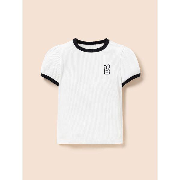 [BEANPOLE KIDS] 女児ポリリブリンガー半袖Tシャツ アイボリー (BI5442G040)