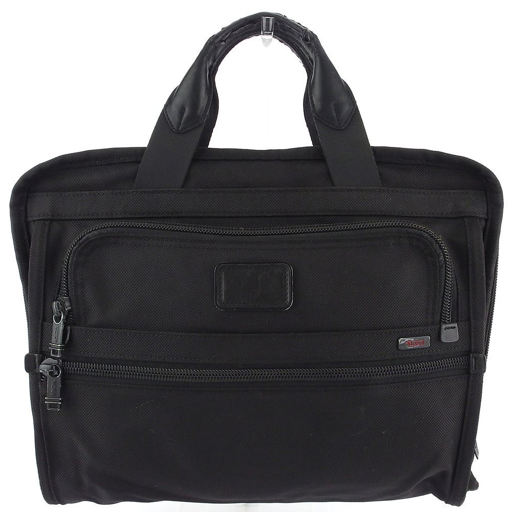 ビジネスバッグ ブリーフケース ロゴ メンズ ブラック レッド 中古