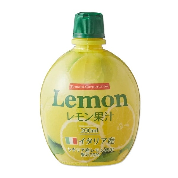 【送料無料】トマトコーポレーション レモン果汁 20％ フルシュリンク イタリア産 200ml2ケース/48個