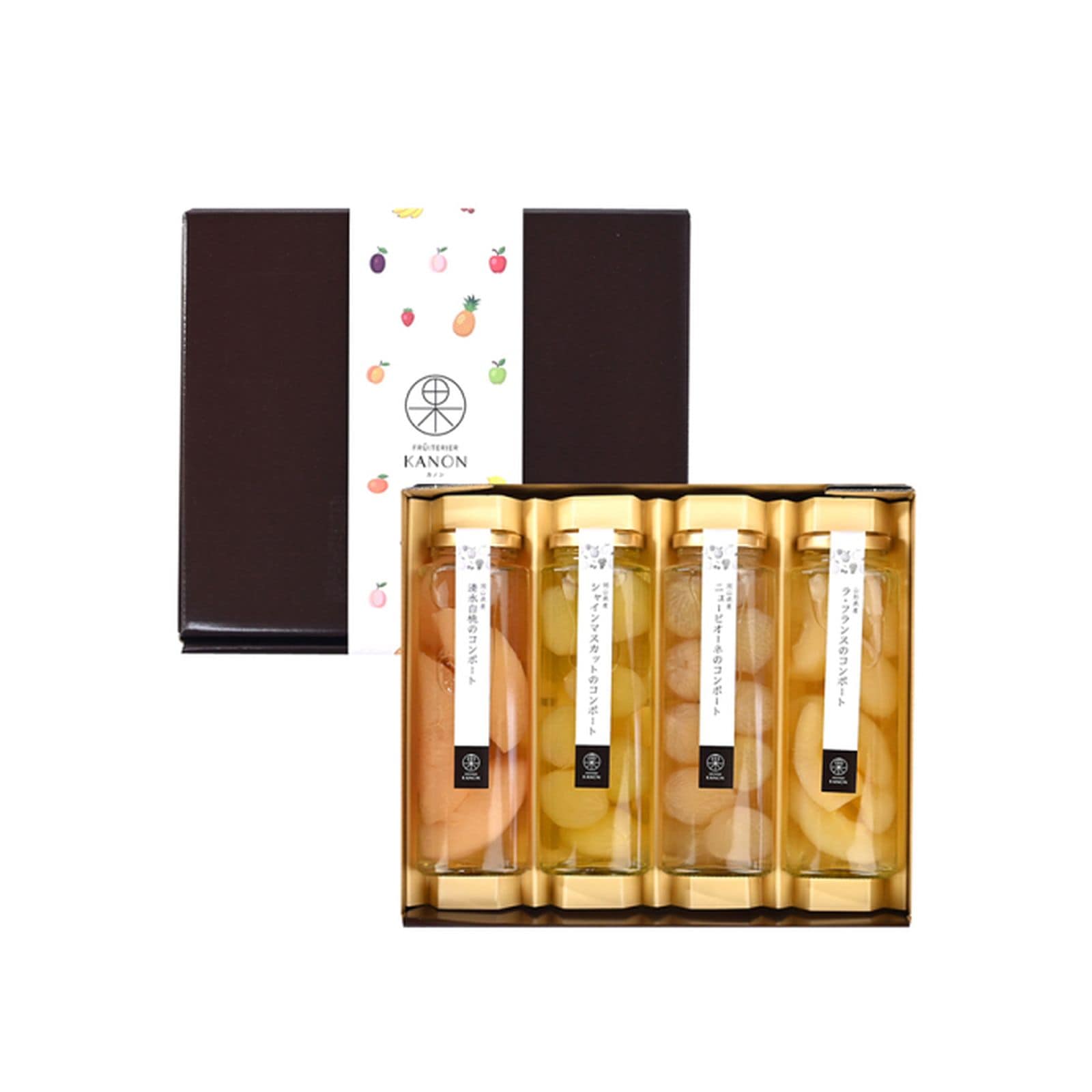 フリュテリーカノン KANON 国産コンポート 4本アソート ゼリー ギフト×1個