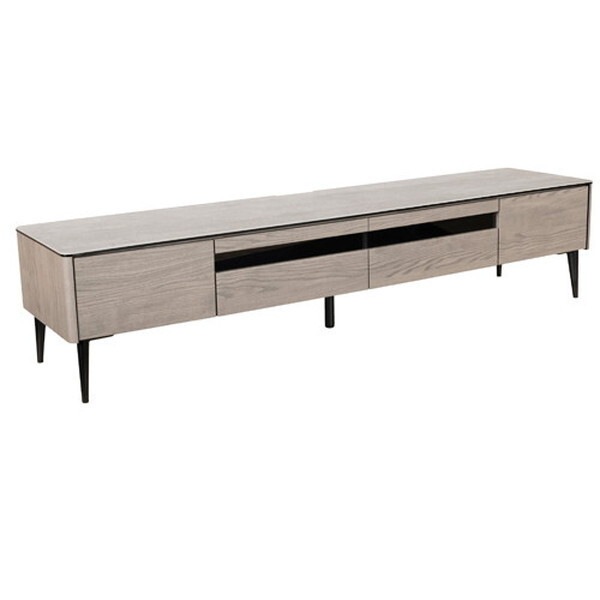 筑波産商 TVボード 180 セラミックトップ C/GA 天板コーラルグレイ/本体グローアッシュ メーカー直送