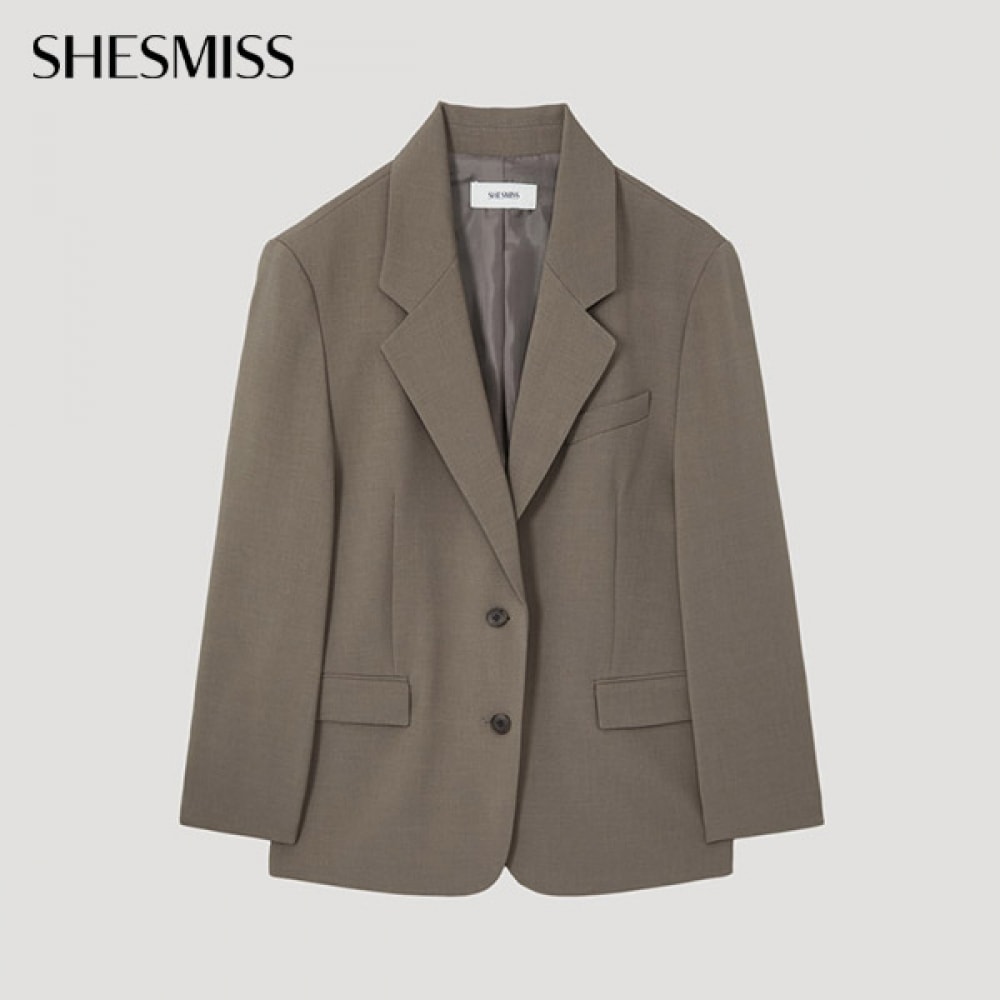 (Shes Miss) ベーシックツーボタンセットアップジャケット_SWSJKP12010_BR