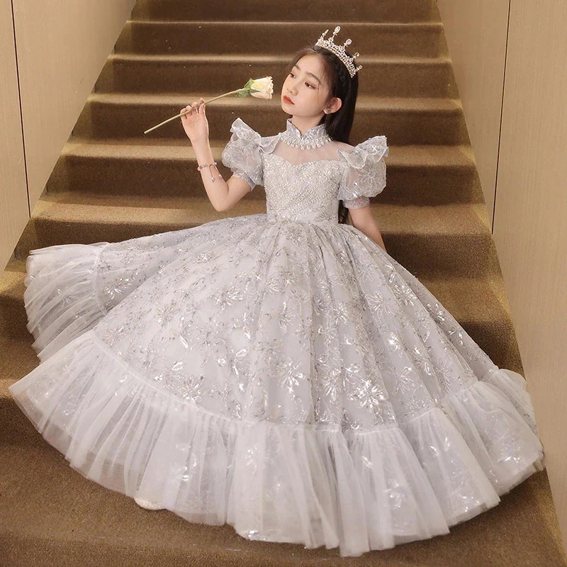 [現品/新品]イブニング 女児 プリンセスドレス パーティー 子供ドレスピアノ発表会 お呼ばれ パーティー