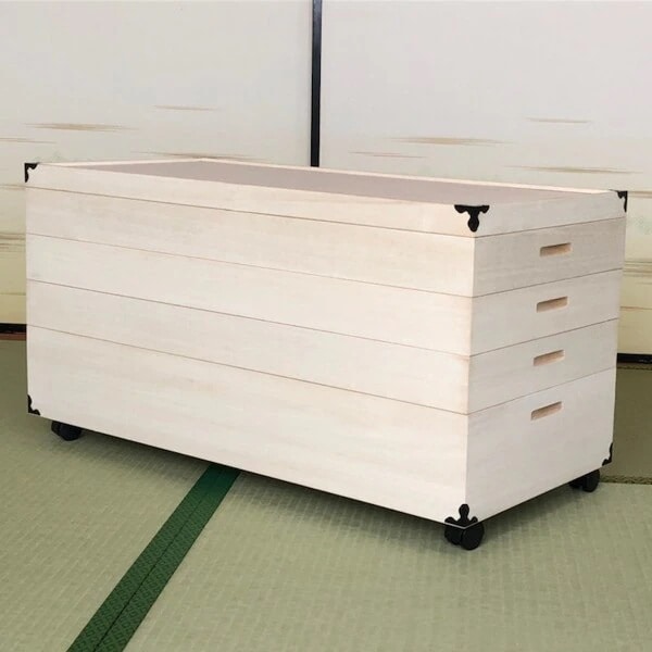 衣装ケース 総桐 衣裳箱 キャスター付 4段 日本製 幅91cm