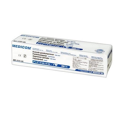 他サイト： メディコム 不織布ガーゼ #2101 200枚入 (4折り5×5cm)の商品画像