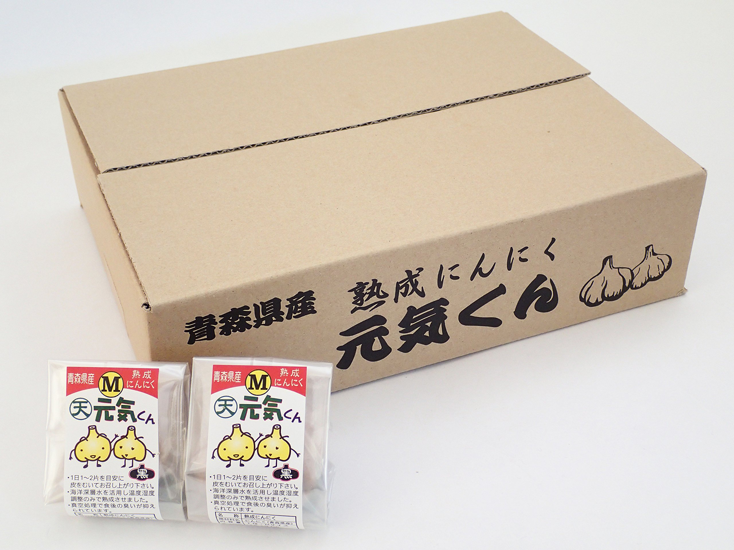 青森県産 熟成 黒にんにく　元気くん　1箱（12玉入り・Mｻｲｽﾞ）