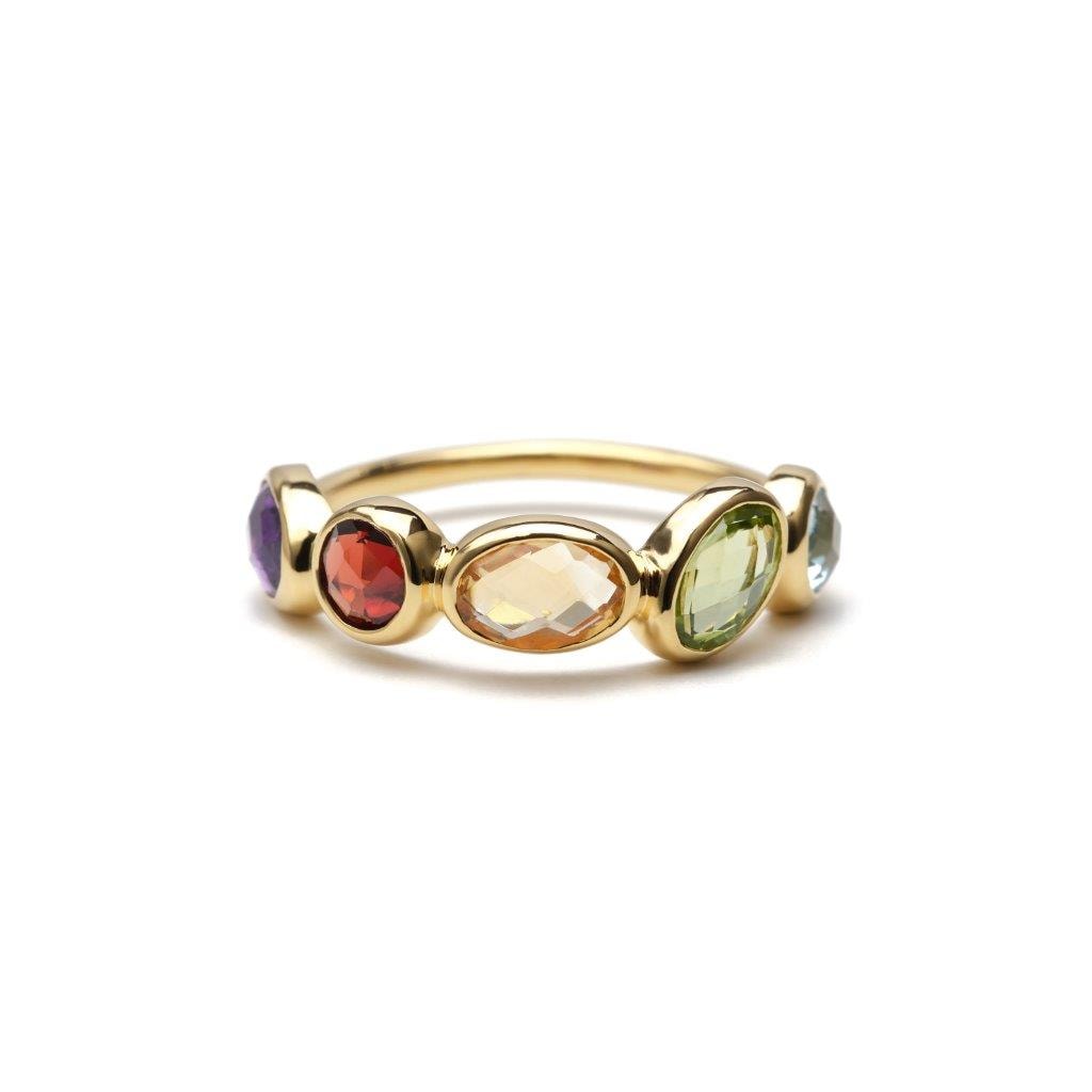 【TOME JEWELRY】 S925 MULTI STONE HALF ETERNITY RING
