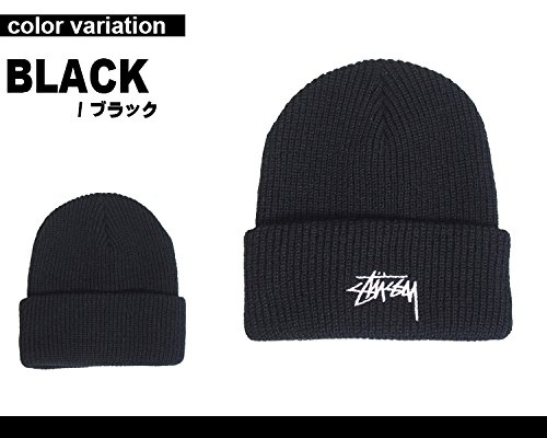 ニット帽 STUSSY ストックロゴ刺繍 ニットキャップ ビーニー 132858 HO17 CUFF BEANIE [並行輸入]