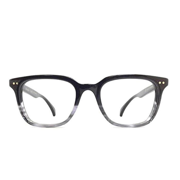 kadoya-jinjiro 角矢甚治郎 メガネ 其参拾 30 ワ ブラック/グレーササ 49ｍｍ 10金飾り レンズ付き レンズセット 薄型非球面クリアレンズ 伊達メガネ 度なし 度付き