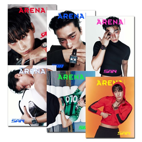[6種セット] 韓国男性雑誌 ARENA HOMME+ 2025年 8月号 (ATEEZのサン表紙6種セット)