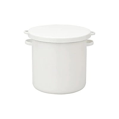 他サイト： 野田琺瑯 ホワイトシリーズ ラウンドストッカー18cm ホワイトの商品画像