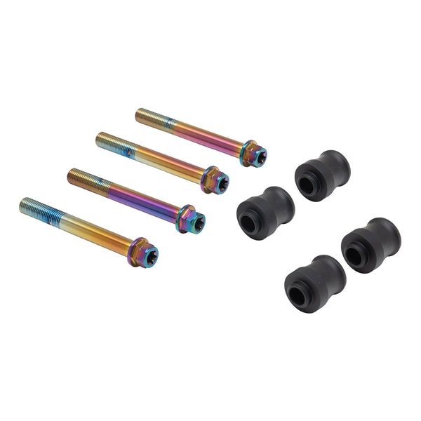 オフセットカラーマウントボルトセット 適合キャリパーA フランジ六角 チタン色 CBK-02AFT