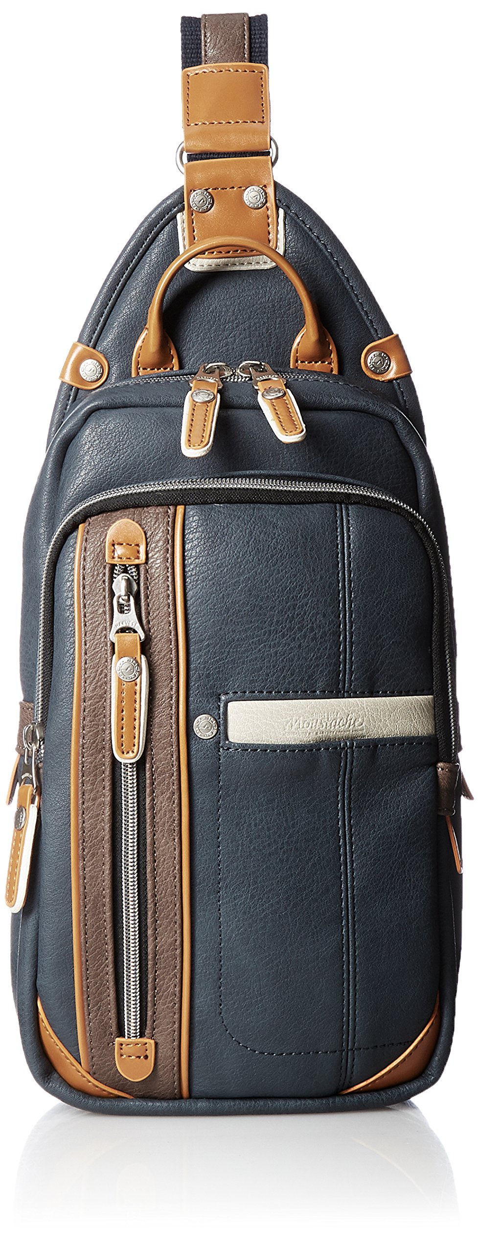 [ムスタッシュ] ボディバッグワンショルダー YVQ5985 ネイビー