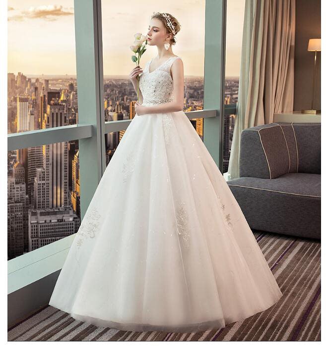 スタイリッシュ ロングドレス Vネックマキシ丈ドレス ウェディングドレス エンパイアドレス 美しくの