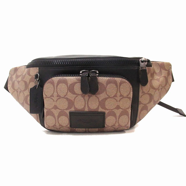 コーチ バッグ メンズ COACH アウトレット メンズ シグネチャー キャンバス ボディバッグ ウエストバッグ C3765 QBT4U