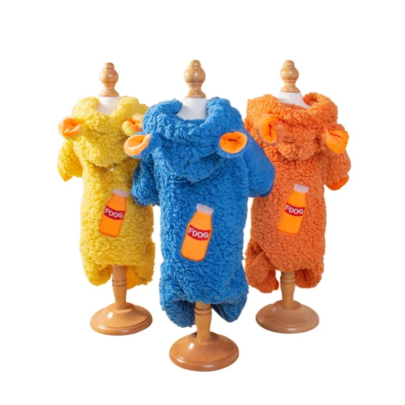 ペット用のぬいぐるみパジャマ,暖かいベルベットのパジャマ,子猫の子犬のプルオーバー,かわいいチワワ,小さな犬と中の犬,甘い服,秋冬