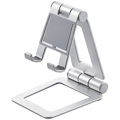 他サイト： エレコム TB-DSCHALSV タブレット用アルミスタンド（シルバー） TBDSCHALSVの商品画像