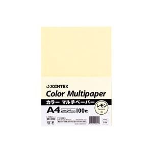 (業務用100セット) ジョインテックス カラーペーパー/コピー用紙 マルチタイプ A4 100枚入り レモン A180J-6 100セット