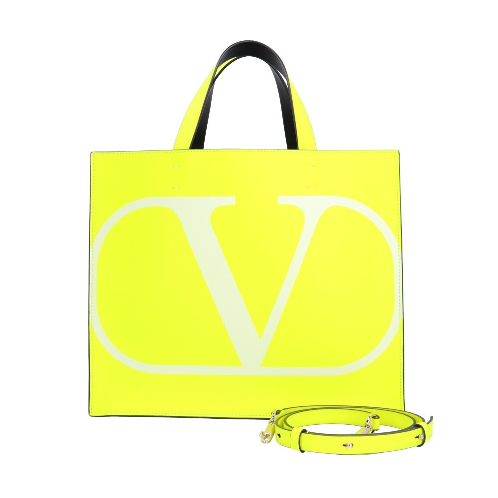 ヴァレンチノ Vロゴ ショルダーバッグ レザー TW0B0G70BXT イエロー Valentino 中古 美品