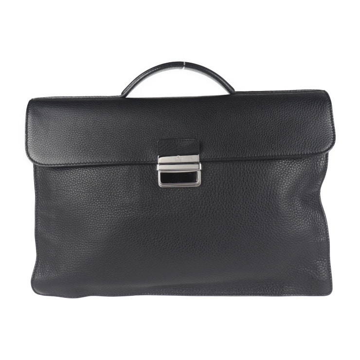 美品 GUCCI グッチ ビジネスバッグ 268113 ブリーフケース レザー ブラック シルバー金具【本物保証】