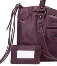 女性のための柔らかい合成皮革のハンドバッグ,黒いハンドバッグ,小さなオートバイのショルダーバッグ,新しいコレクション2023 紫 30CM