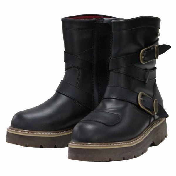 Rosso StyleLab 防水ライディングハイソールブーツ ブラック/22.5センチ ROB202BK225