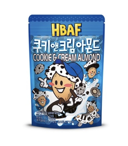 [韓国食品] クッキーアンドクリーム 味 アーモンド 190g, 6個 ハニーバター アーモンド ピーナッツ 韓国アーモンド 人気商品 韓国食品 韓国お菓子 クッキーアンドクリーム味 アーモンド co