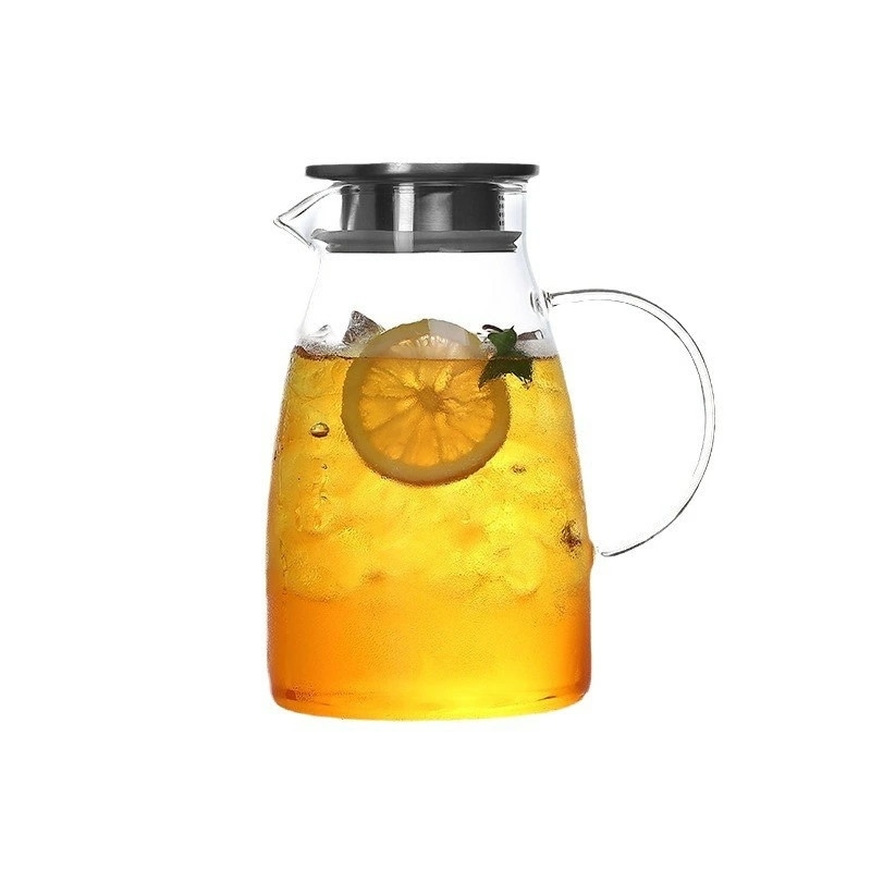 【2000ML】ガラスケトル 直火 耐熱ガラスポット ティーポット 耐熱ガラス 1.5リットル 直火電気ケトル対応 ホウケイ酸ガラス ピッチャー ステンレス茶こし一体型蓋 2000ML